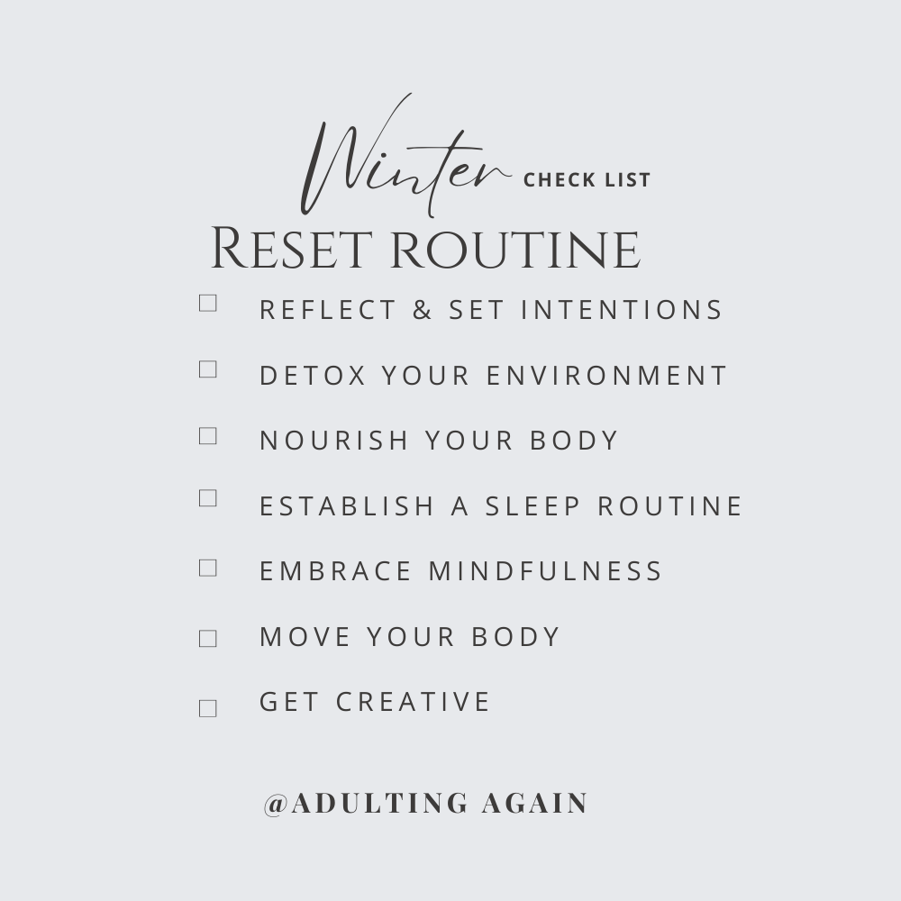 winter reset routine checklist